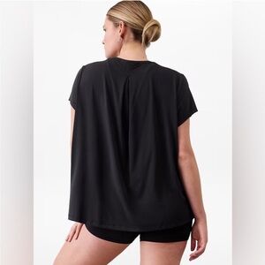 🌺Athleta Black Short Sleeve Women's With Ease Tee 1X